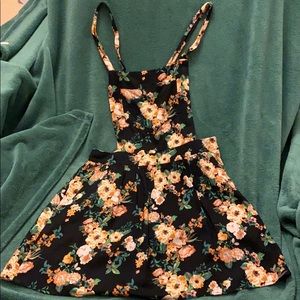 Overall Floral Print Dress